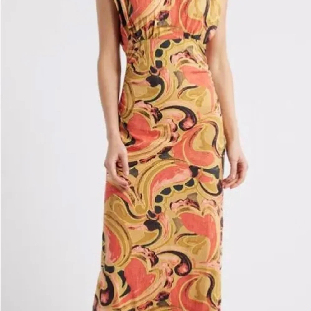 Cleobella DONNA Ankle Dress Osario print Multicolor Swirl Maxi Dress - Picture 4 of 7